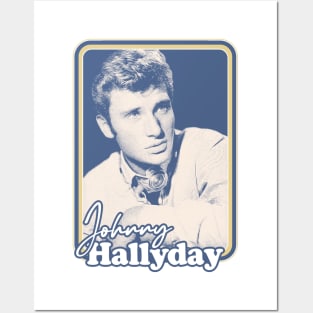 Johnny Hallyday // Retro Style Fan Design Posters and Art